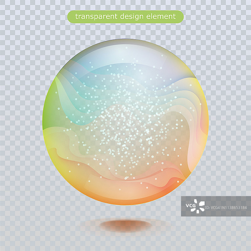 水雨滴孤立在透明的背景。矢量清晰的露水，水泡或玻璃表面球为您的设计。向量预展。Eps10图片素材
