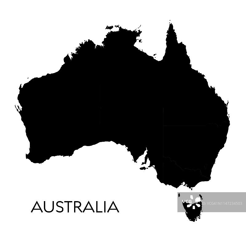 澳大利亚的地图图片素材