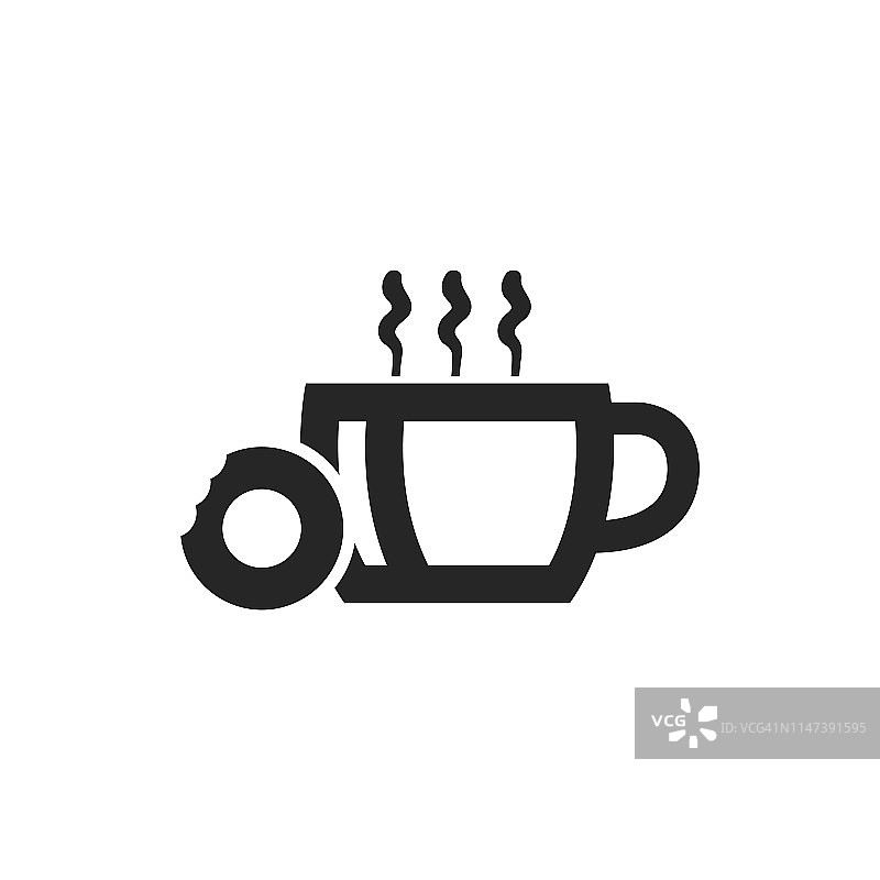 轮廓图标-咖啡杯图片素材