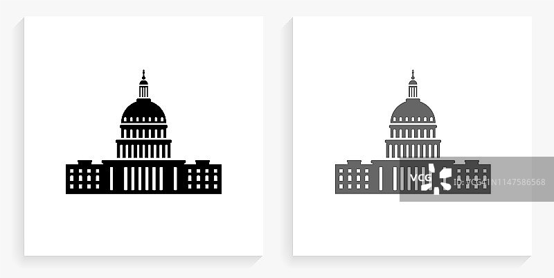 国会黑白方阵图标图片素材