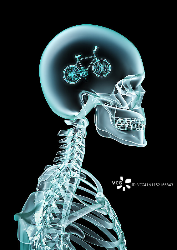x光自行车爱好者图片素材