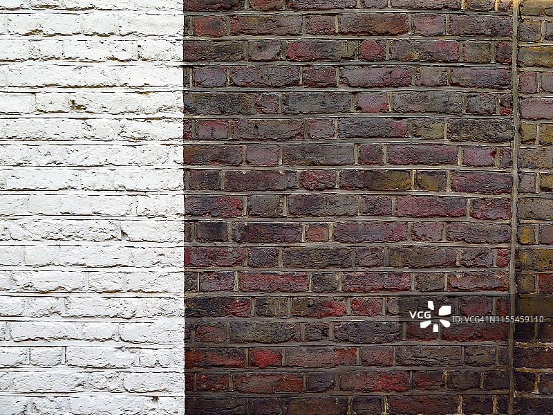来自诺丁山的饱经风霜的砖墙图片素材