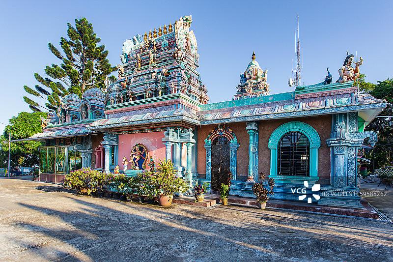 乔治城的Sri Mahamariamman寺庙是槟城最古老的印度教寺庙图片素材