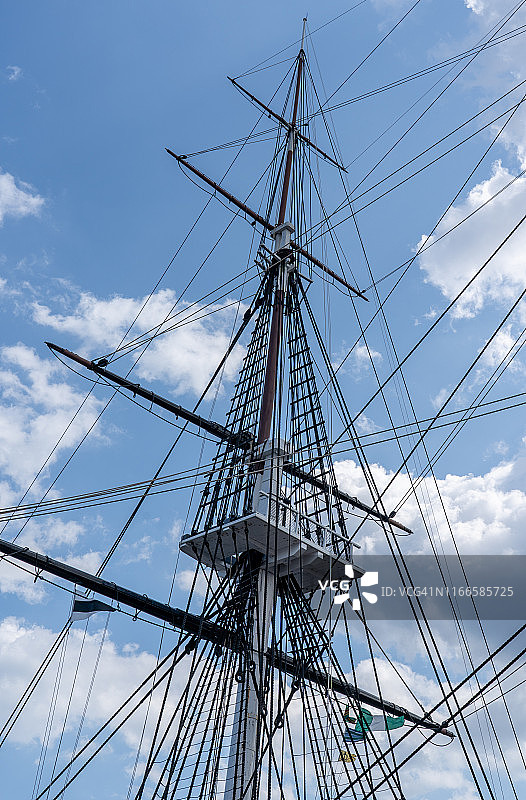 帆船的帆具和桅杆图片素材