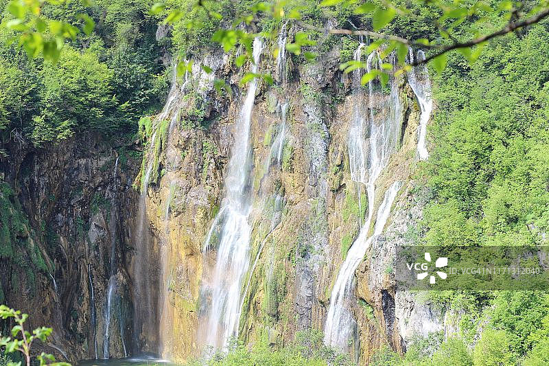 Plitivce美丽的瀑布图片素材