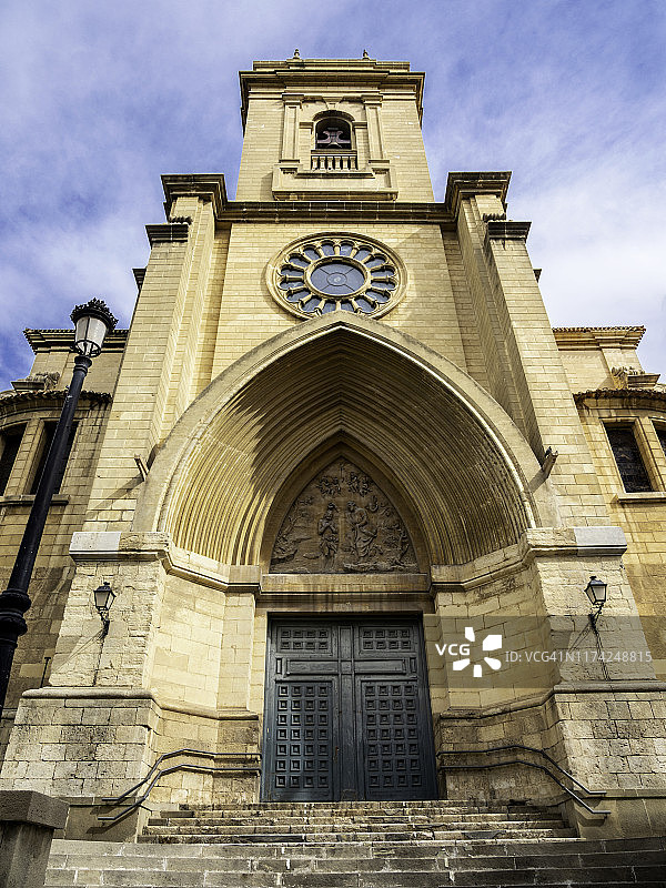 西班牙阿尔瓦塞特的圣胡安包蒂斯塔大教堂。图片素材