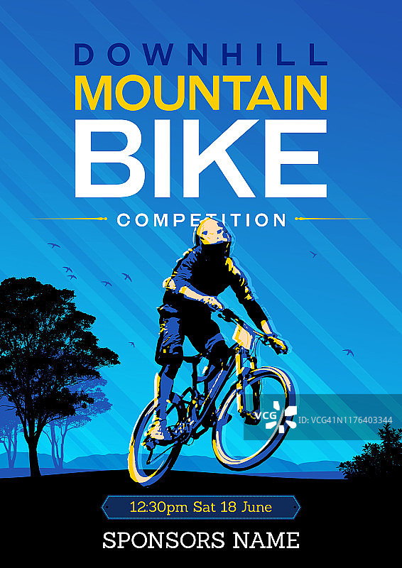 山地自行车的海报图片素材