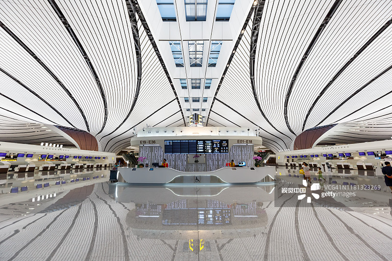 中国北京大兴新国际机场航站楼图片素材