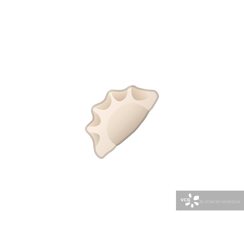 日本食物飞盘矢量图标。孤立的饺子表情，Emoticon插图图片素材