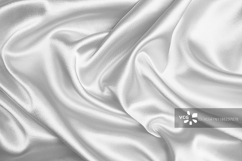 白色丝绸波浪纹理背景图片素材