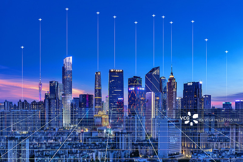 城市城市网络互联网5G图片素材