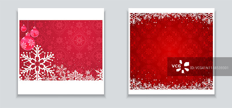 圣诞节的背景。图像的颜色是红色的。两个复古的节日背景为您的设计:圣诞图片，卡片，海报，封面，横幅图片素材