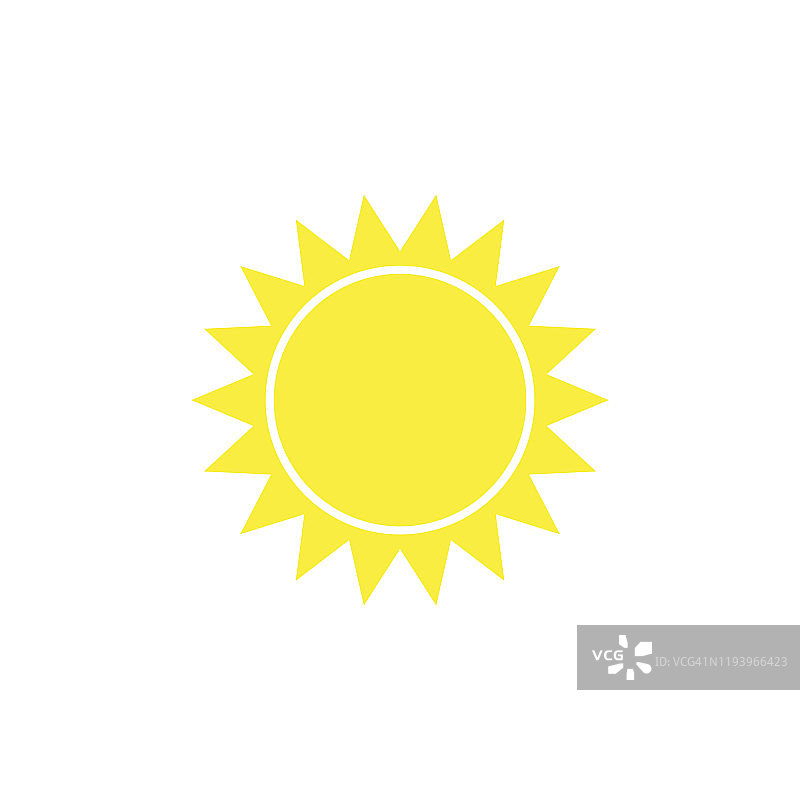 太阳图标。时尚矢量夏季符号网站设计，网页按钮，移动应用程序图片素材