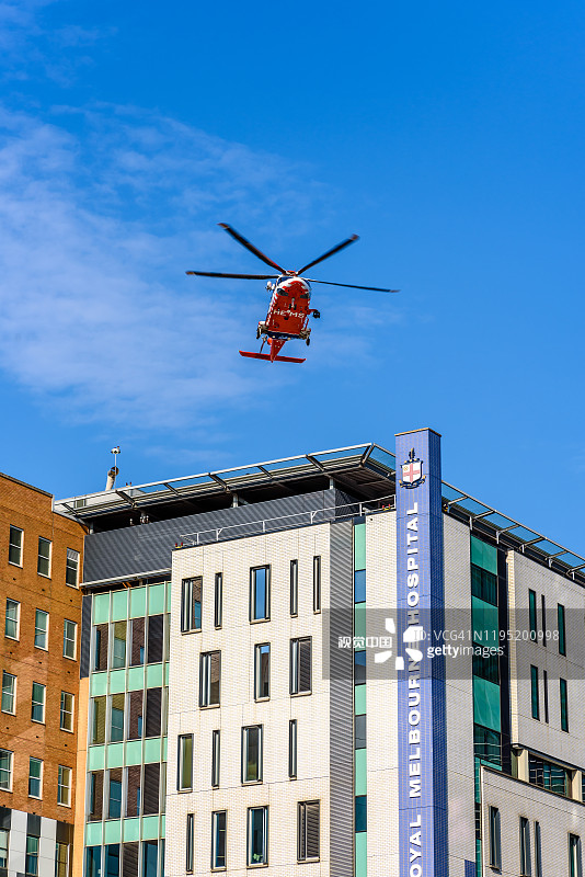 皇家墨尔本医院直升机图片素材