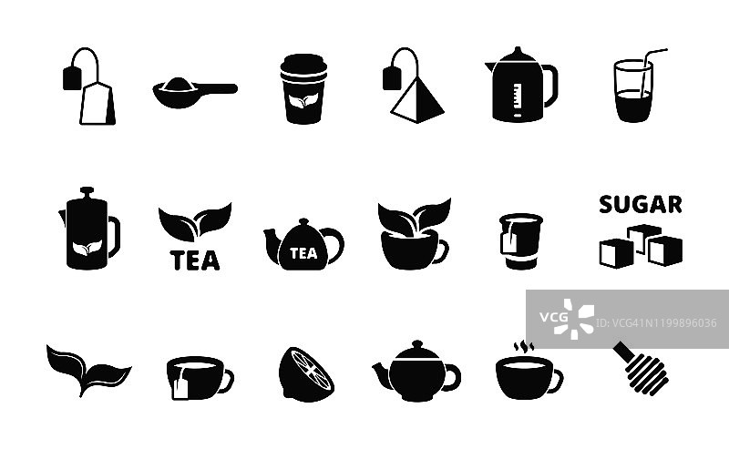 红茶图标。热茶与柠檬饼干泡沫饮料饮料杯英格兰食物载体收集图片素材