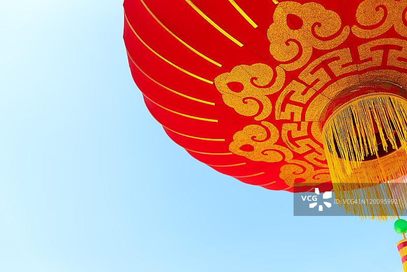 红色中国灯笼与复制空间图片素材