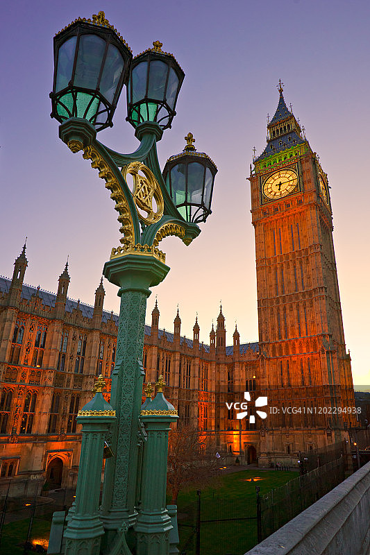 英国伦敦的大本钟。图片素材