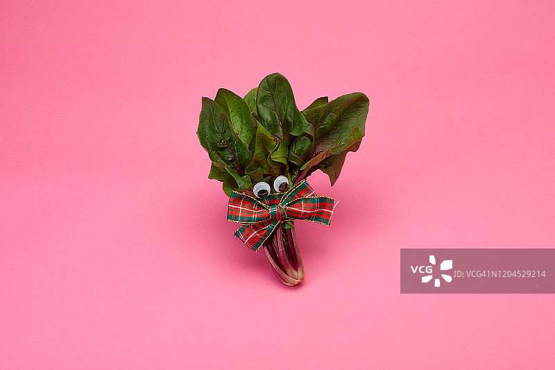 由菠菜制作的有趣的食物图片图片素材