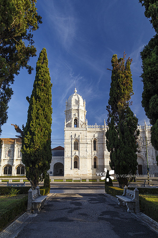 Park和Mosteiro dos Jeronimos在里斯本图片素材