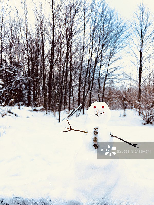 长凳上的雪人图片素材
