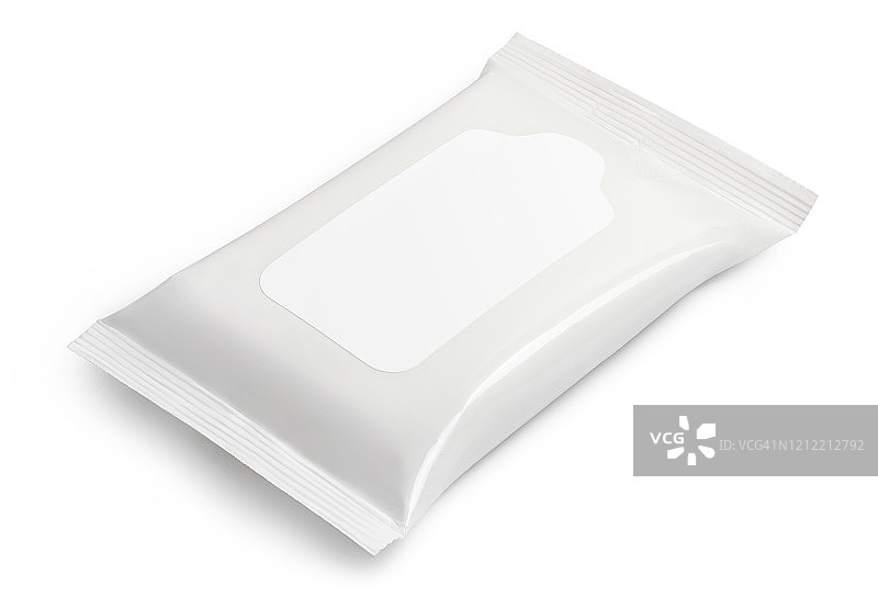湿纸巾袋上白色图片素材