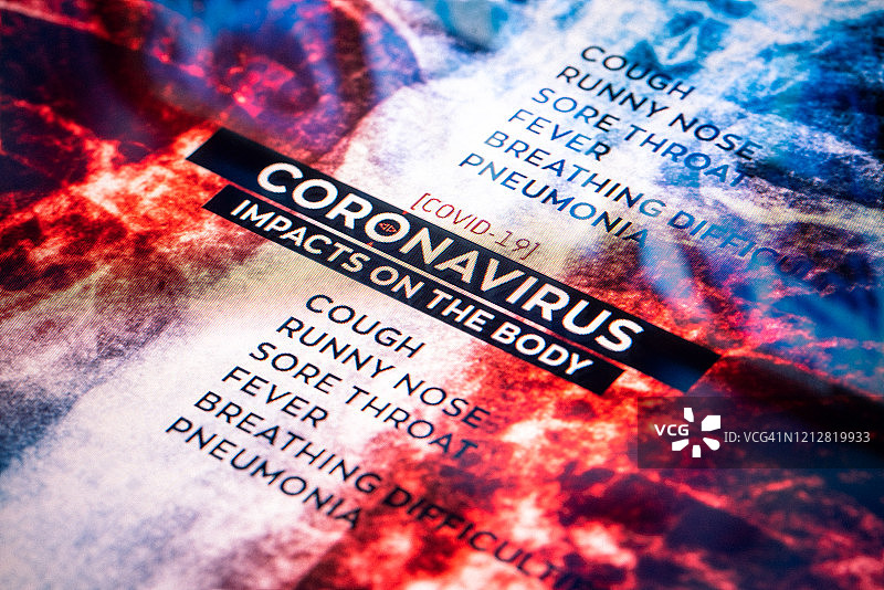 COVID-19冠状病毒对身体的影响图片素材