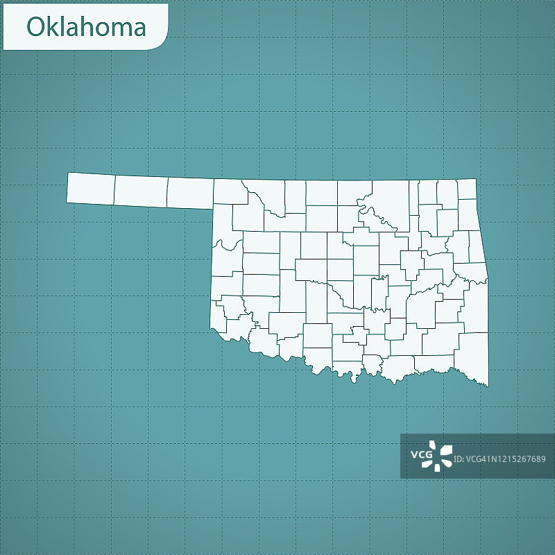 俄克拉何马州地图图片素材