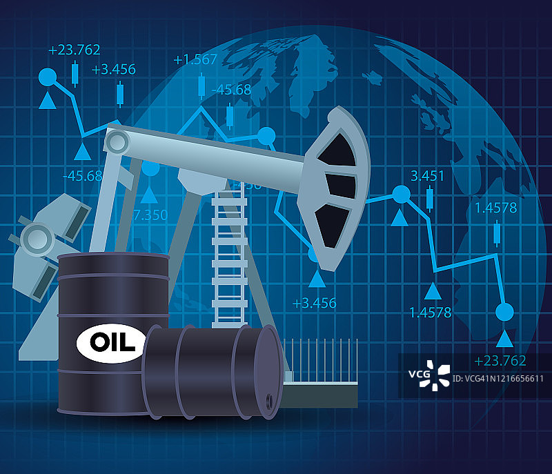 石油价格市场与桶图片素材