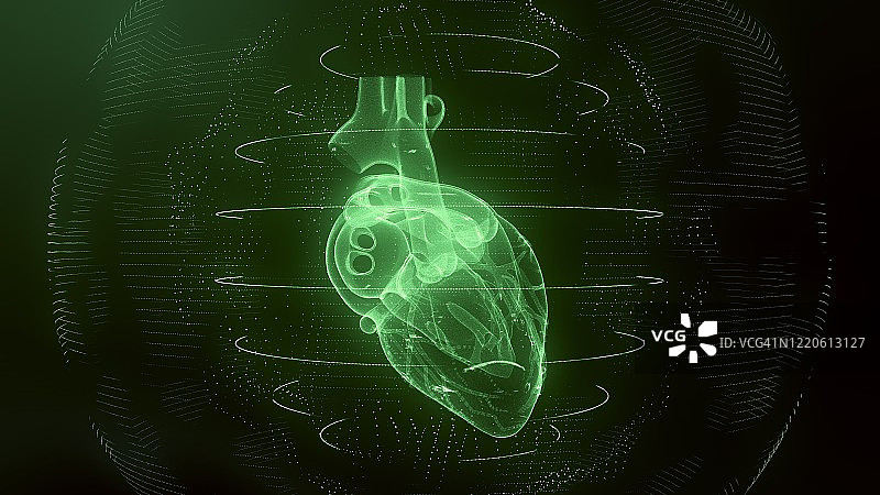 心脏扫描，概念说明图片素材