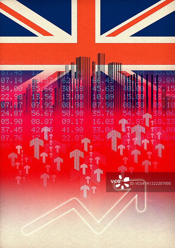 英国经济增长例证图片素材