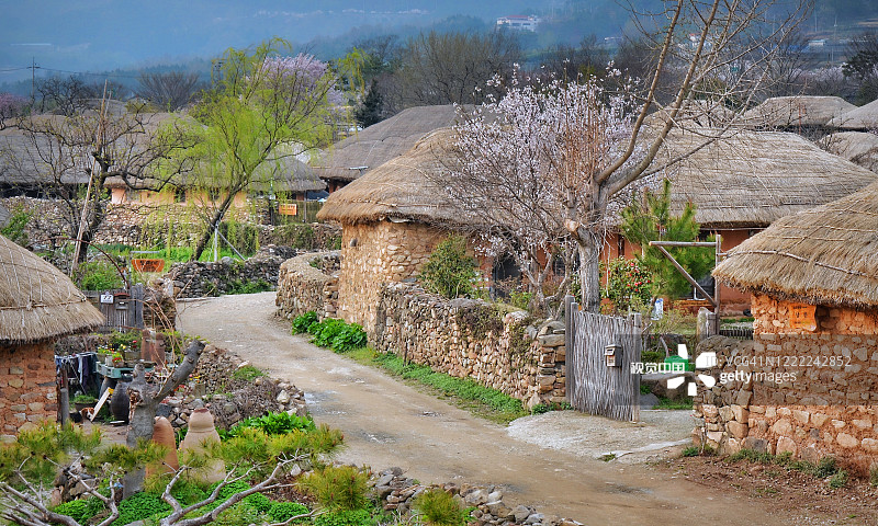 韩国Naganeupseong村。图片素材