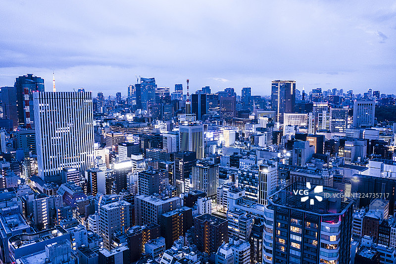 东京市中心鸟瞰图图片素材