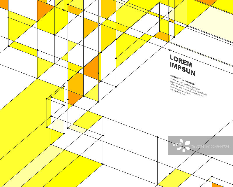 黄色几何图案与线条结构背景图片素材