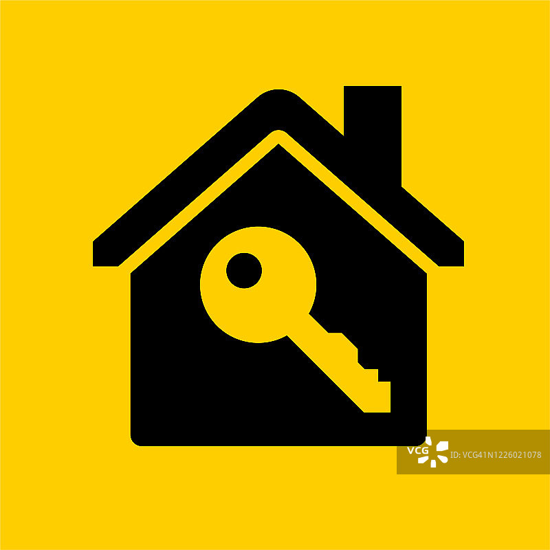 房子和钥匙图标图片素材