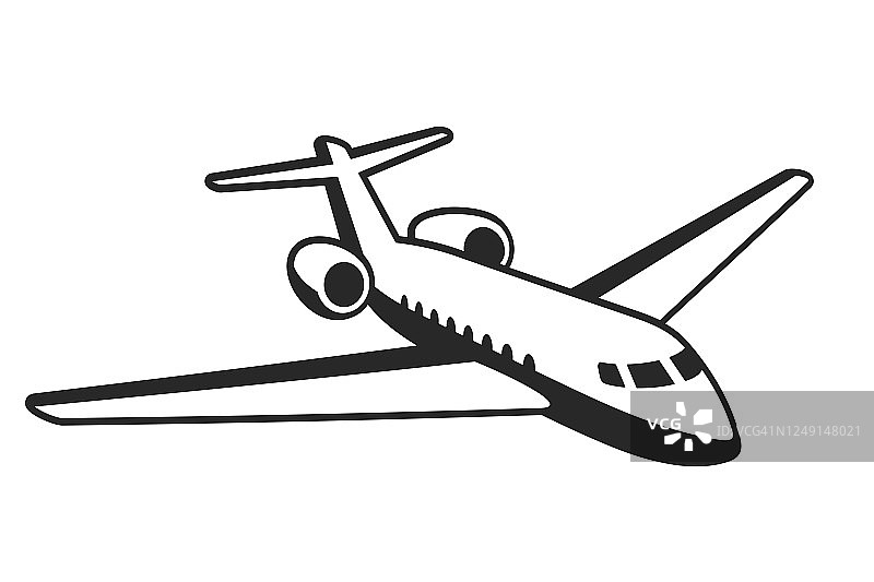 飞机飞机航空公司标志标签标志矢量插图图片素材