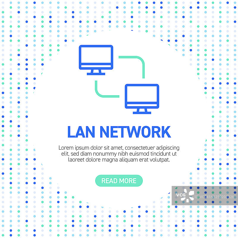 Lan网络线路图标。简单轮廓符号图标与模式图片素材