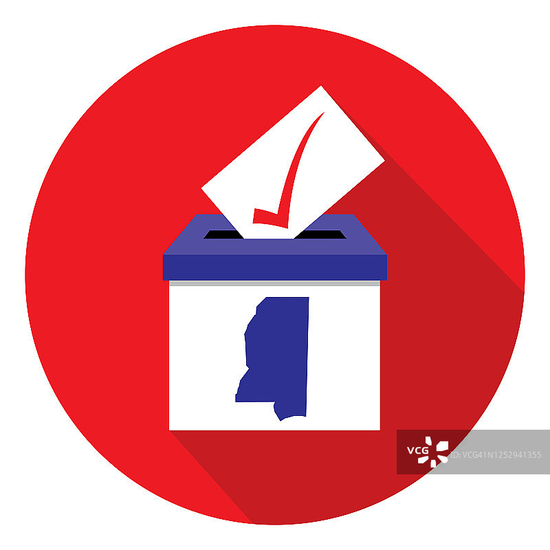 红圈密西西比投票箱图标图片素材
