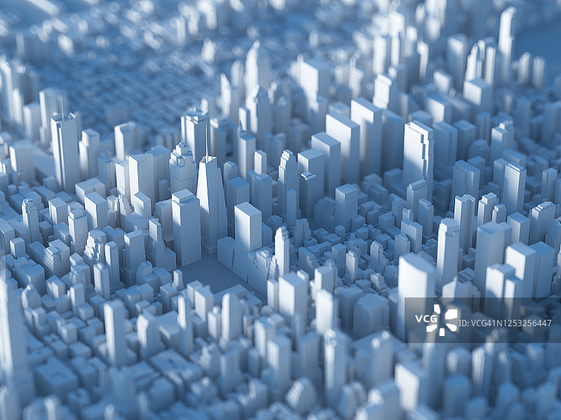 三維渲染數字城市天際線图片素材