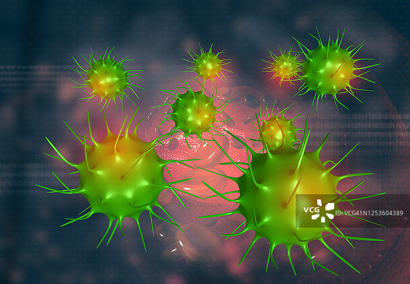 病毒细菌细胞背景图片素材