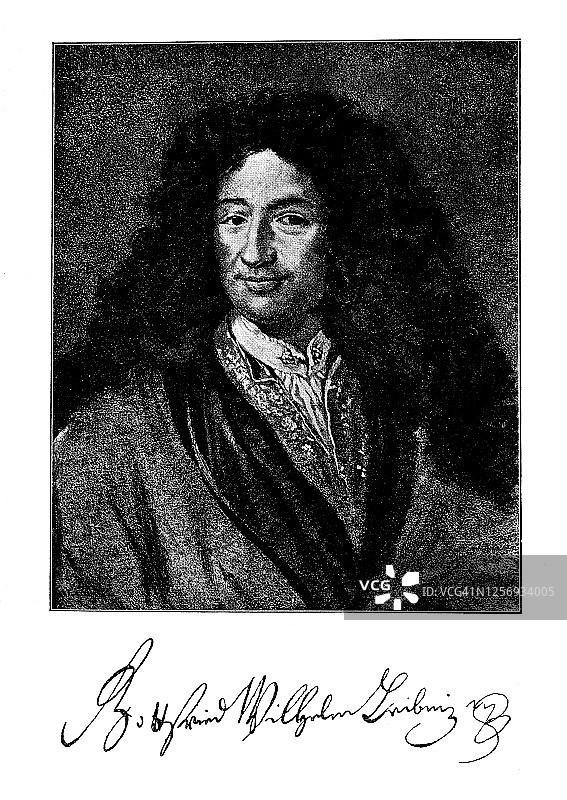 威廉莱布尼茨(1646-1716)，德国哲学家图片素材