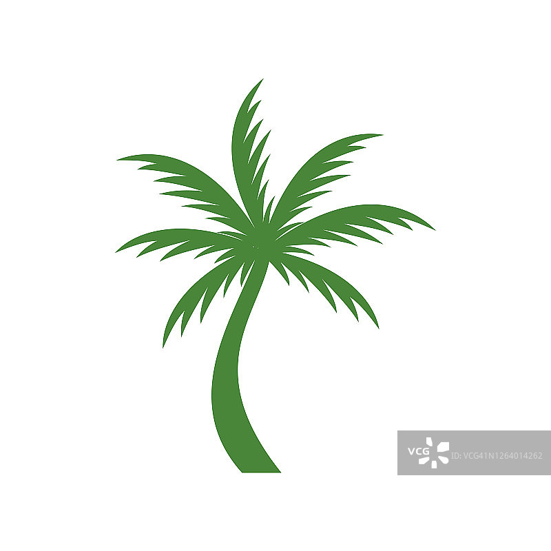 Palm图标模板设计矢量。沙滩,大海图片素材