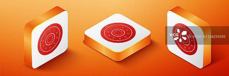 安全组合锁轮图标隔离在橙色背景。保护的概念。密码的信号。橙色平方按钮。向量图片素材