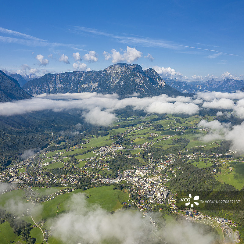 澳大利亚，奥地利-空中奥地利阿尔卑斯山全景图图片素材