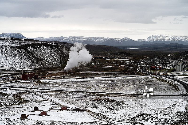 冰岛Myvatn的Krafla发电站图片素材