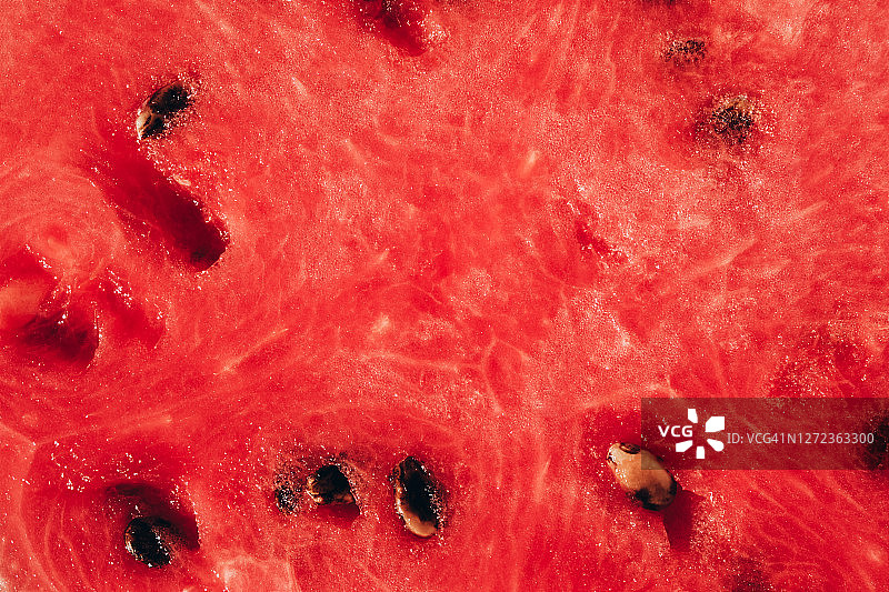 熟透的红色西瓜果肉特写图片素材