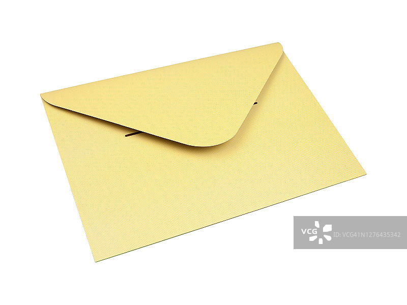 黄色条纹纸信封孤立图片素材