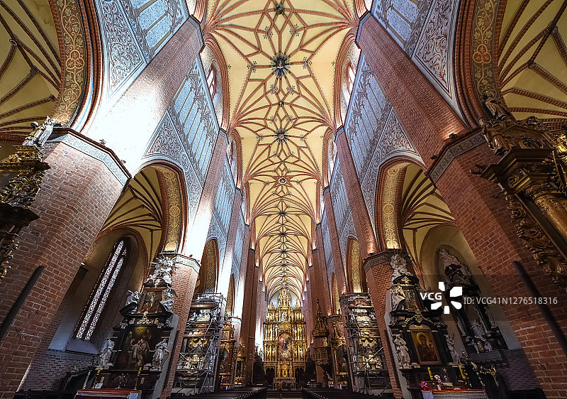 波兰波美拉尼亚的佩普林哥特式大教堂图片素材