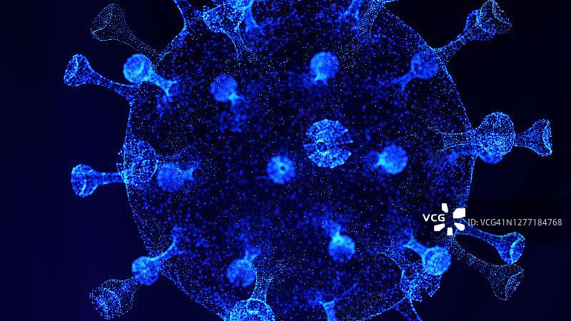 2019-ncov冠状病毒的概念。清洁高质量渲染。图片素材