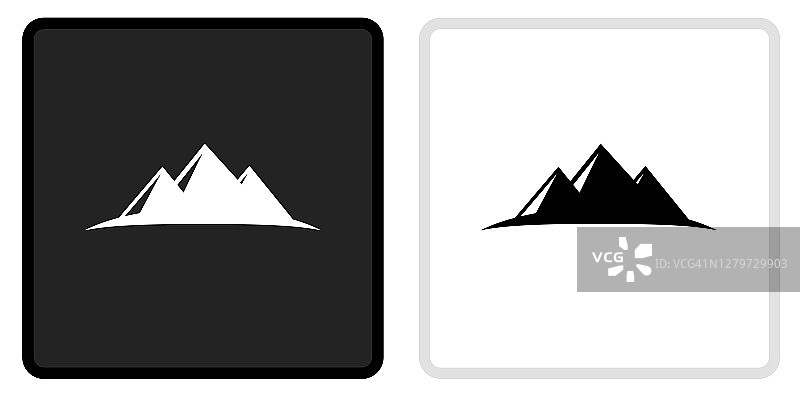 山图标上的黑色按钮与白色滚动图片素材