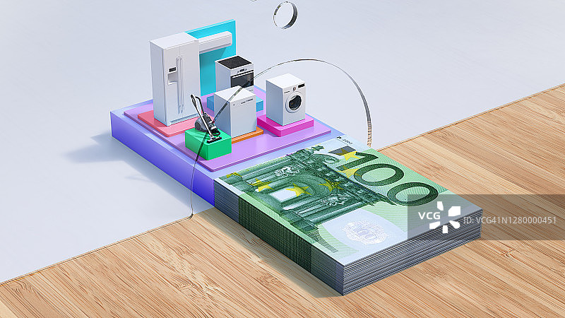 家用电器贷款-欧元信贷图片素材